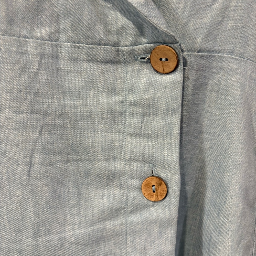 Bcbgeneration Blue Chambray Twill Button-Down Lin… - image 6